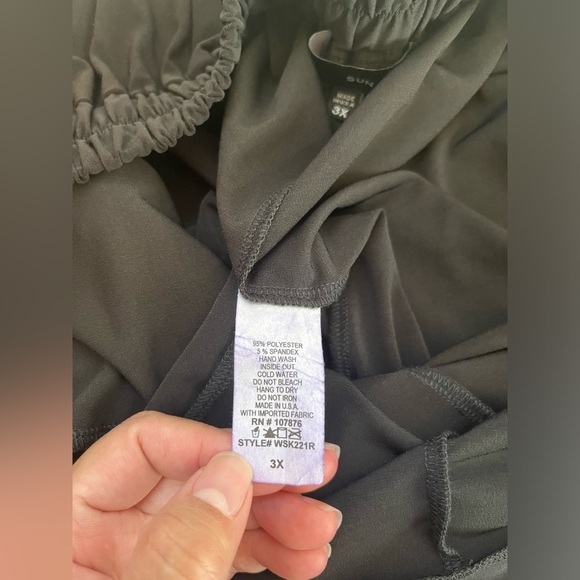 NWT Comfy USA Sun Kim Black Pants Slit Plus Size 3X - Picture 6 of 9